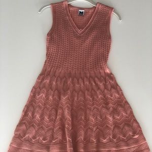 AUTHENTIC MISSONI CROCHET PINK MINI DRESS